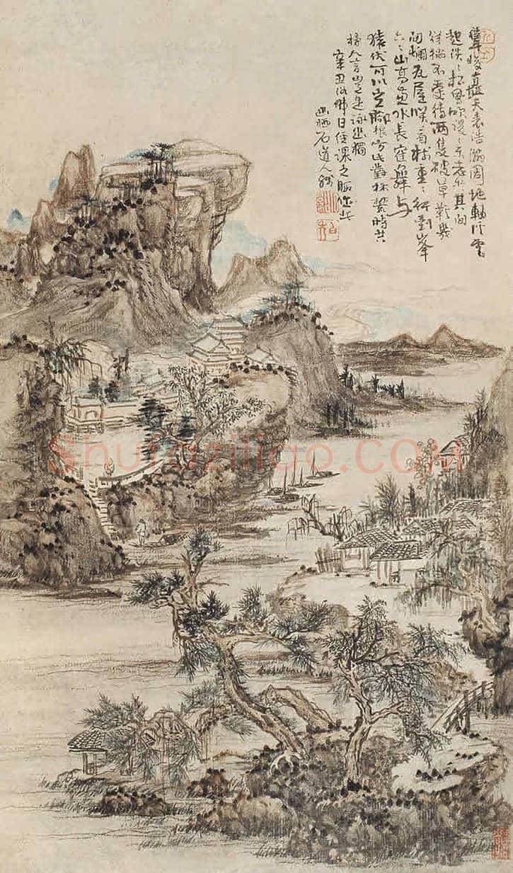 清初四僧：髡残作品拍卖价格前10幅作品 | 书画知识