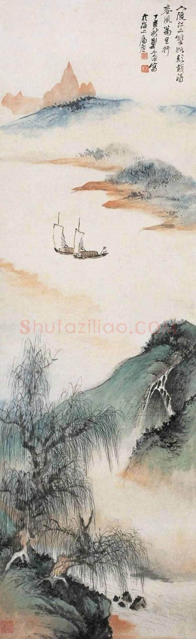 郑午昌画笔下的杨柳 | 书画文摘