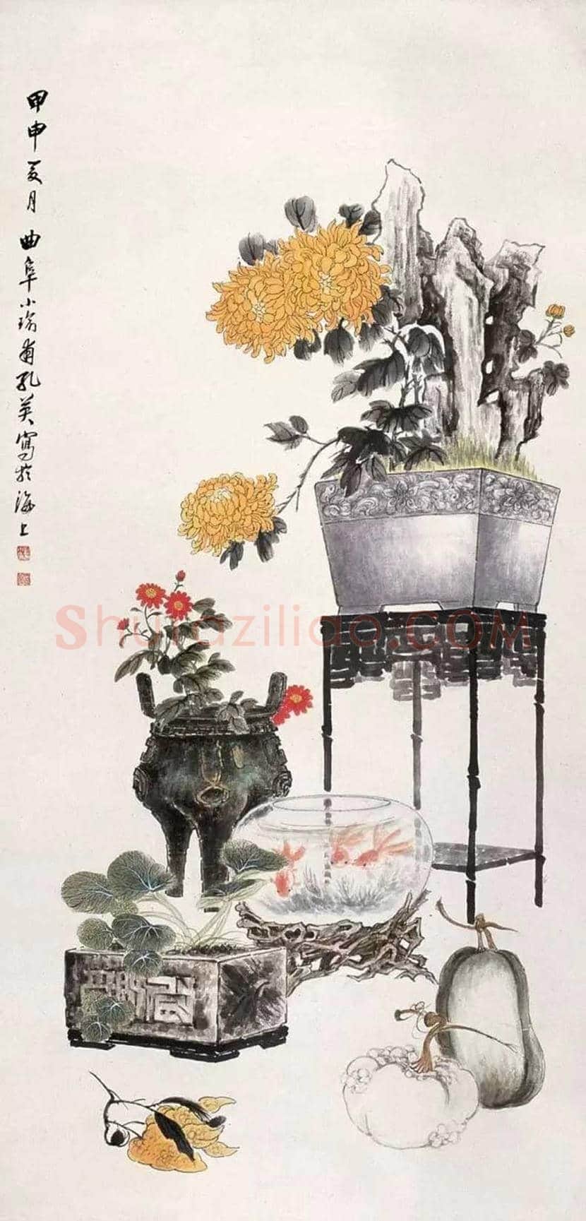 孔小瑜博古画欣赏 | 书画百科