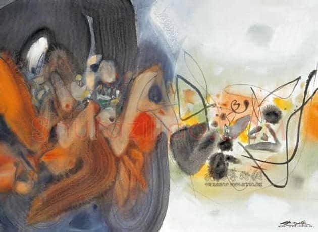 朱德群(1951-2004期间)作品欣赏 | 书画百科