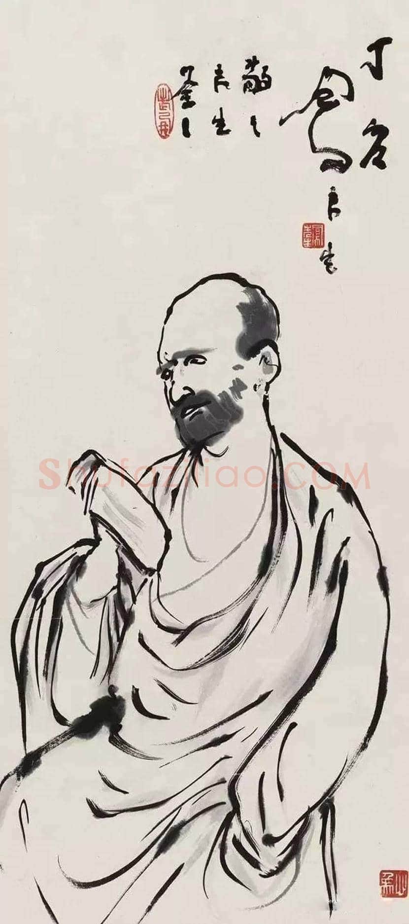 吕凤子人物画作品欣赏 | 书画百科