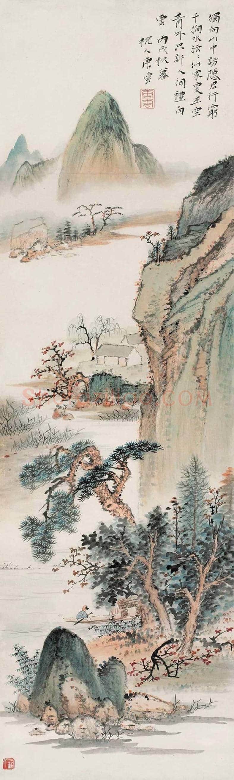 唐云山水画作品欣赏 | 书画讲解