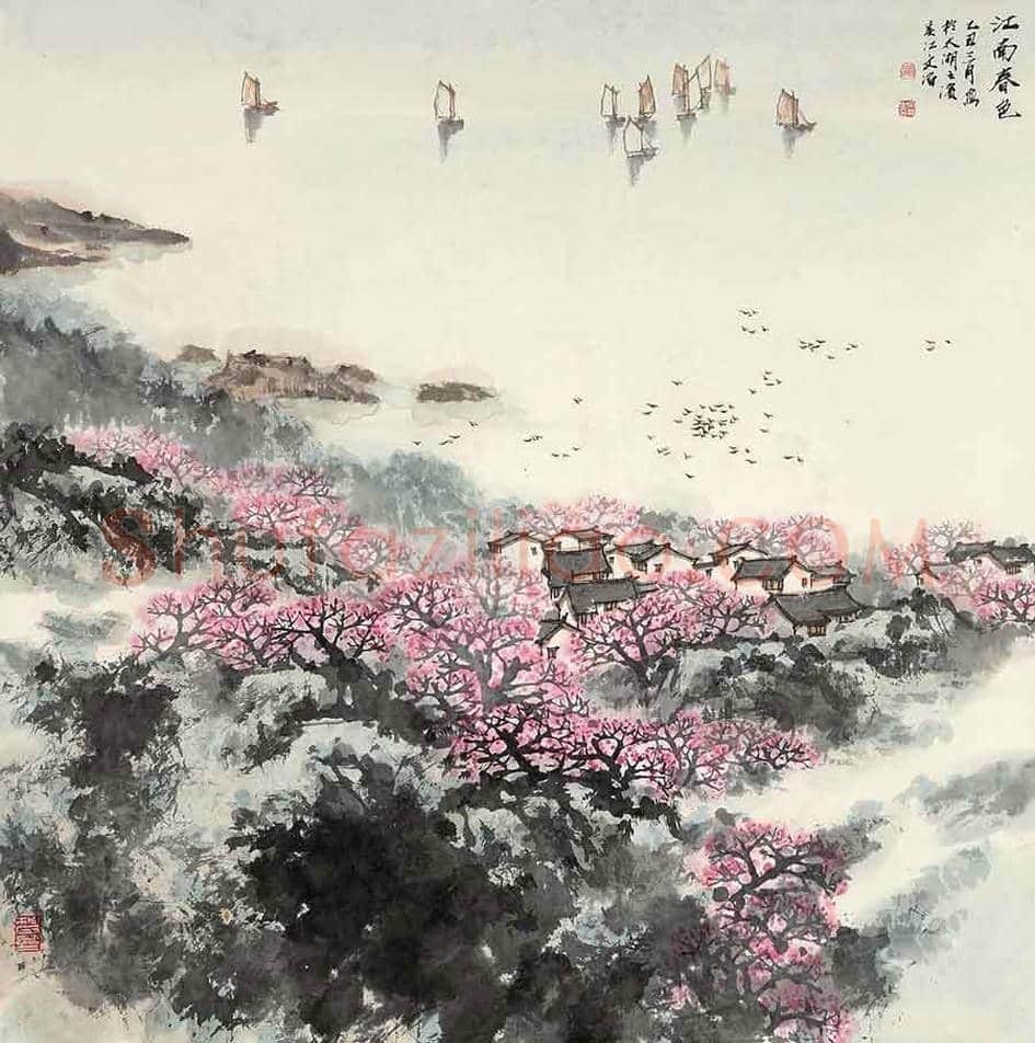 宋文治江南春色系列作品，太美了！ | 书画常识