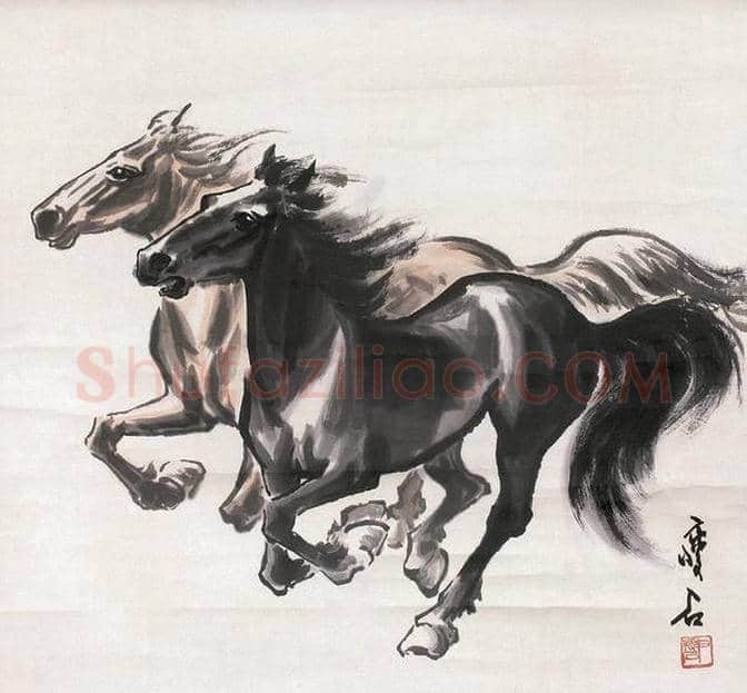 尹瘦石画马作品欣赏 | 书画资料