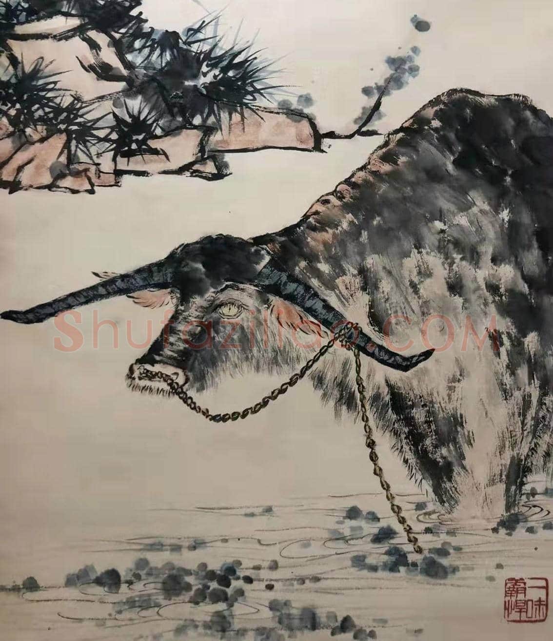 潘天寿作品《耕罢》，典藏首选！ | 国画赏析