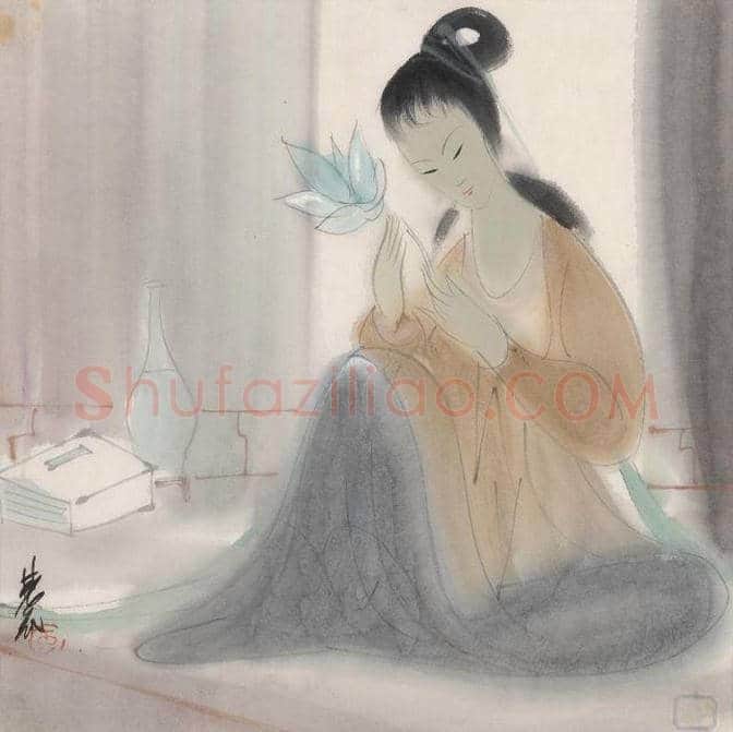 林风眠:玩方形构图，把古装仕女画出西洋风 | 书画知识