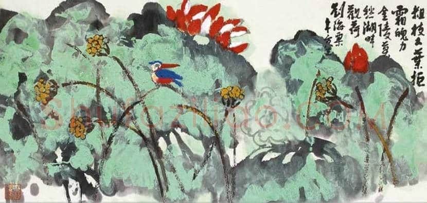 刘海粟荷花作品欣赏 | 著名国画欣赏