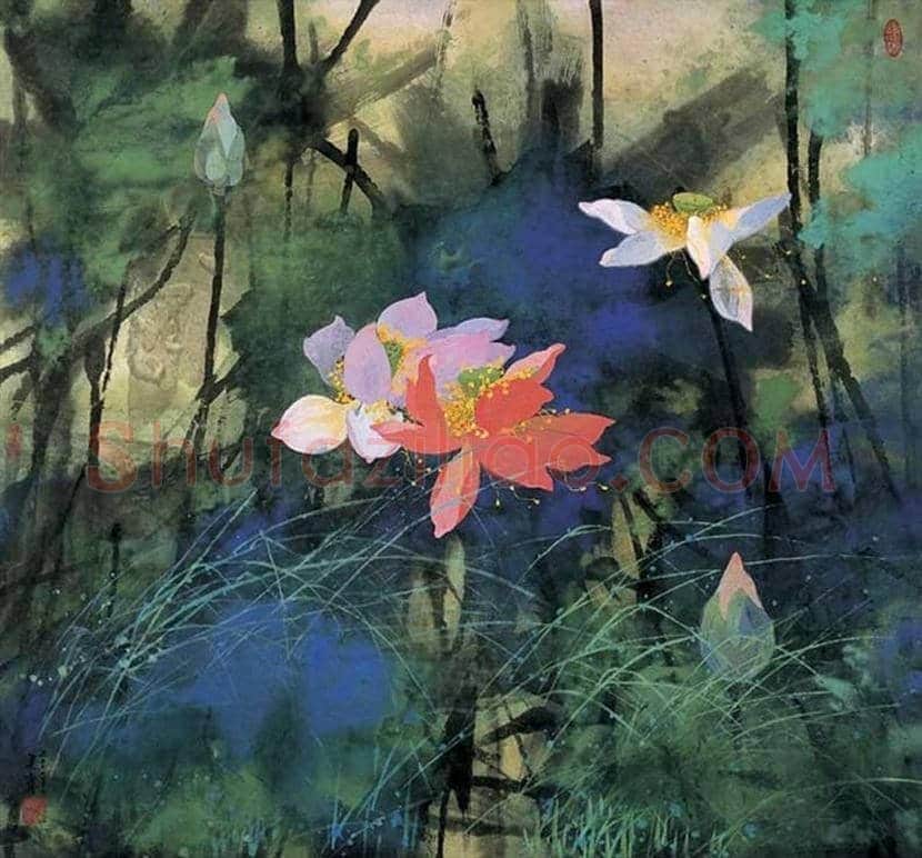 袁运甫荷花作品欣赏 | 书画讲解
