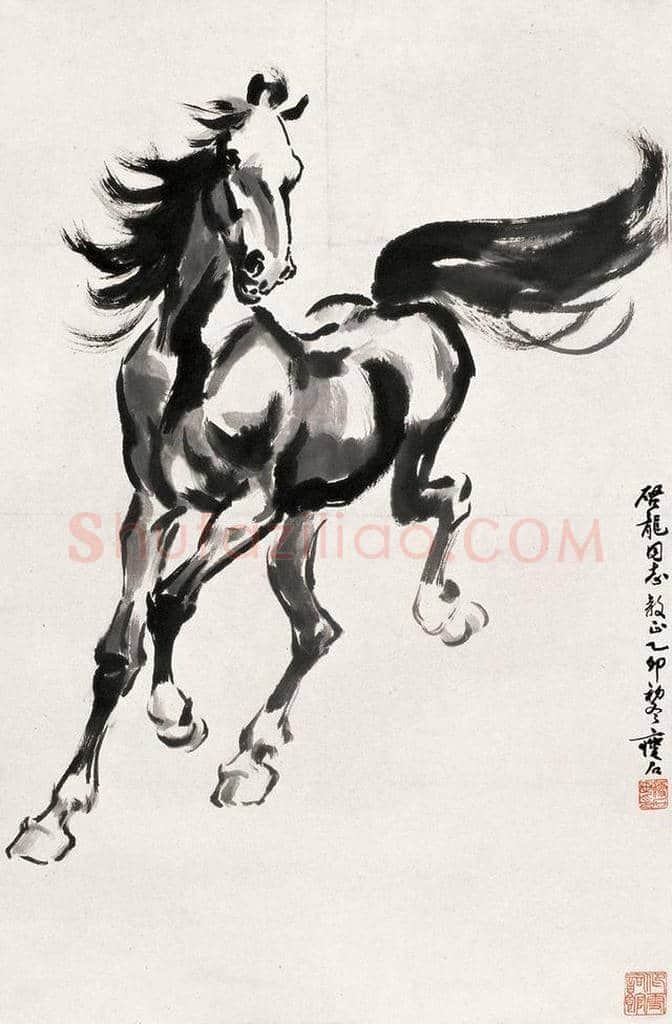 尹瘦石画马作品欣赏 | 书画资料