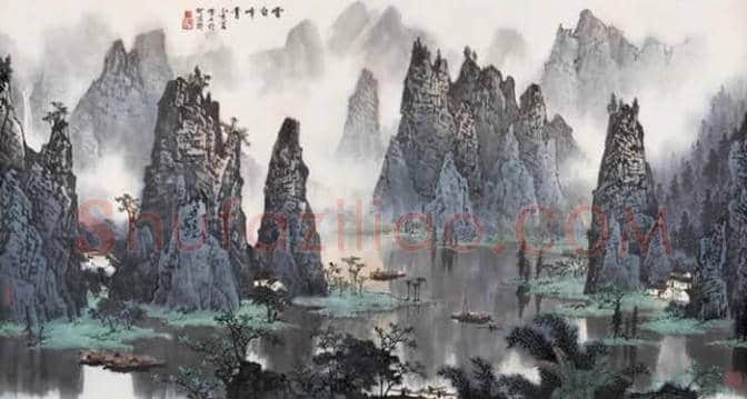 白雪石绘画作品《桂林山水》欣赏(100幅) | 书画文摘