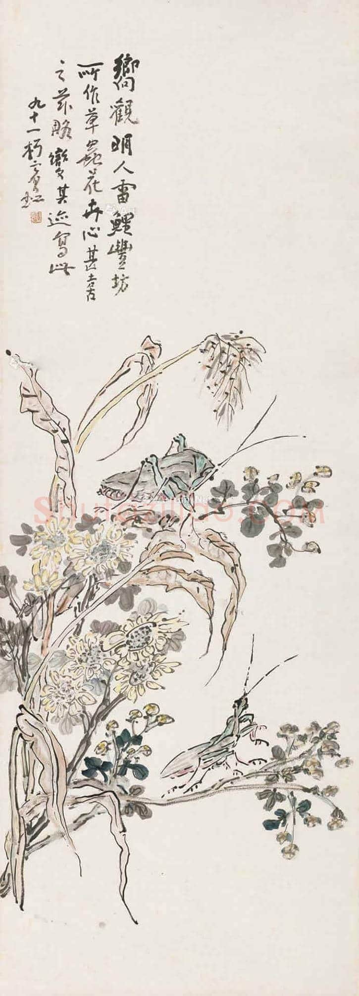 黄宾虹花卉作品拍卖及欣赏 | 书画常识