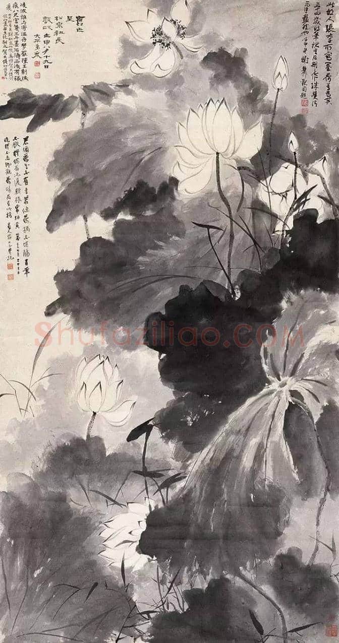 国画大师张大千的百荷图欣赏！ | 书画文摘