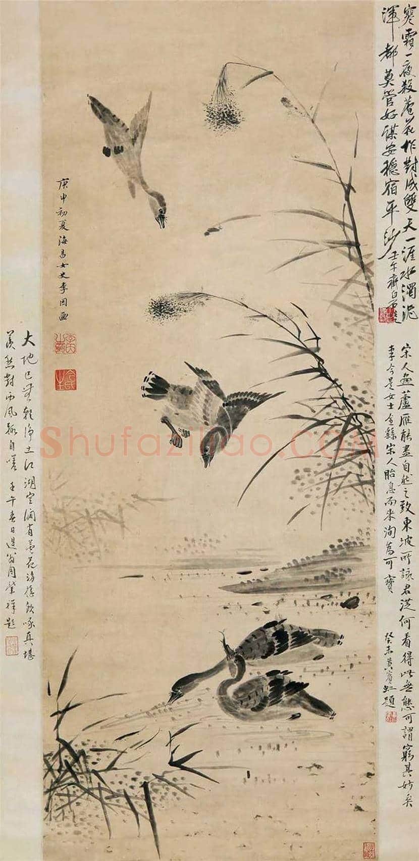 李因作品欣赏 | 书画资料