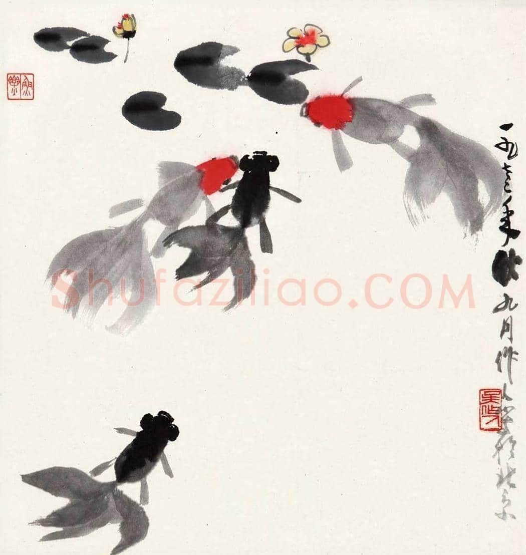 画金鱼第一人吴作人作品，寥寥数笔生动传神！ | 国画欣赏