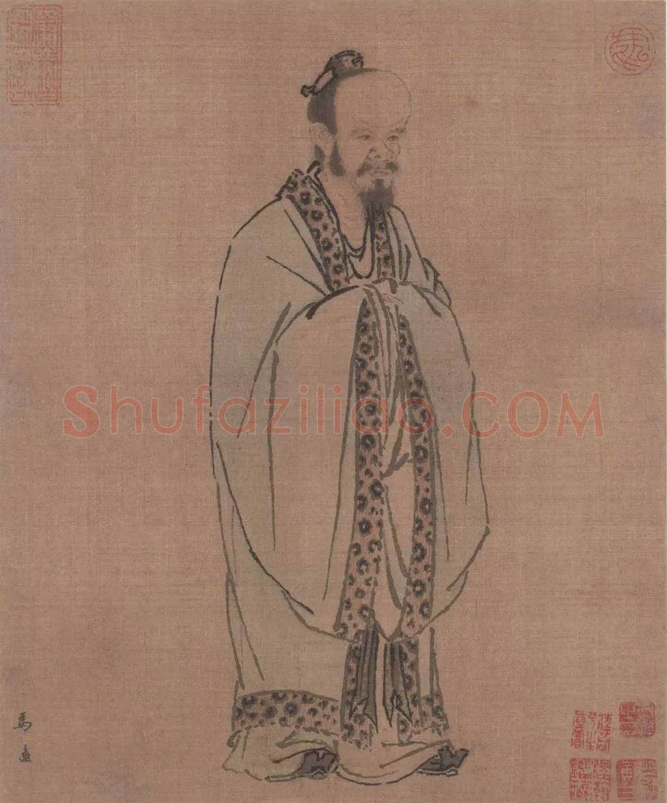 马远作品《孔子像》欣赏 | 书画常识