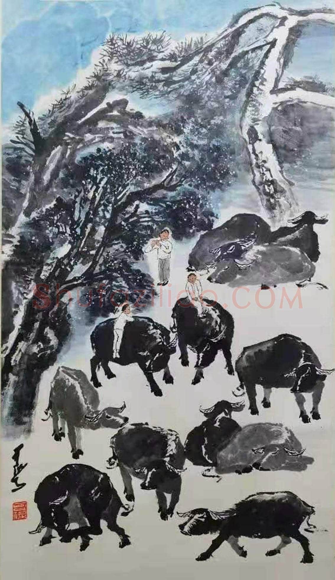 双绝合璧——李可染刘炳森《书画中堂》 | 国画作品