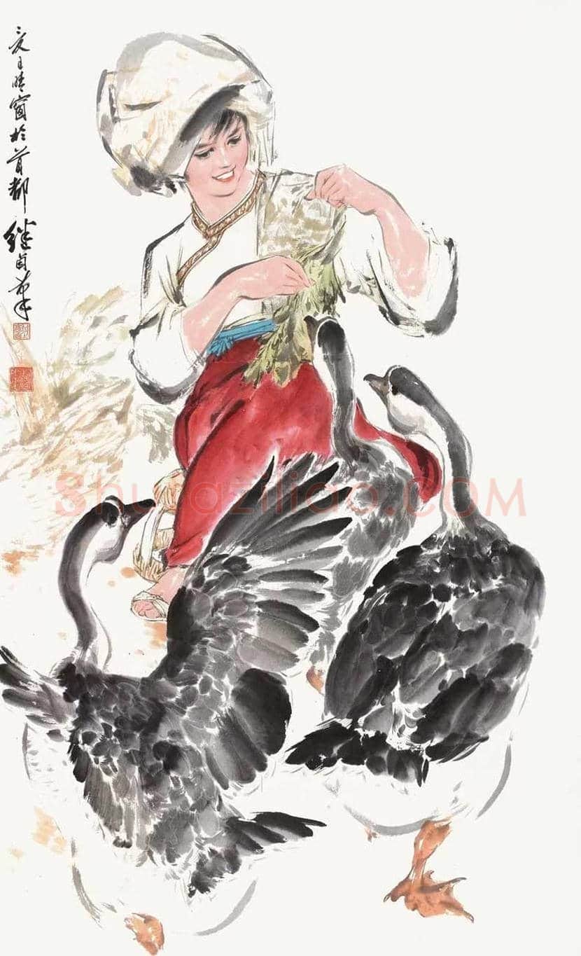 刘继卣先生笔下美女画欣赏 | 书画百科