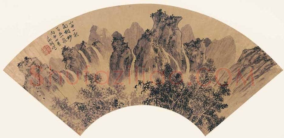 文徵明扇面画图赏《文徵明便面畫选集》 | 著名国画图片