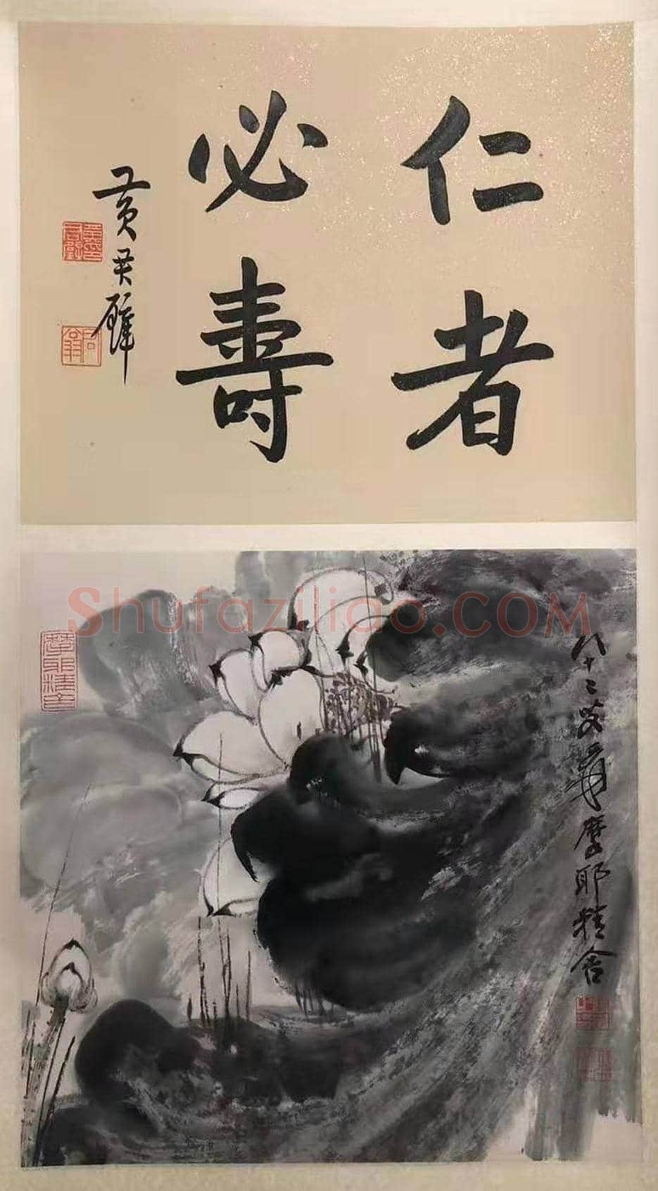 张大千作品《白荷图》,书画双绝 | 国画赏析