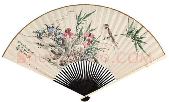 梅兰芳花鸟扇面欣赏,清丽秀雅! | 书画百科