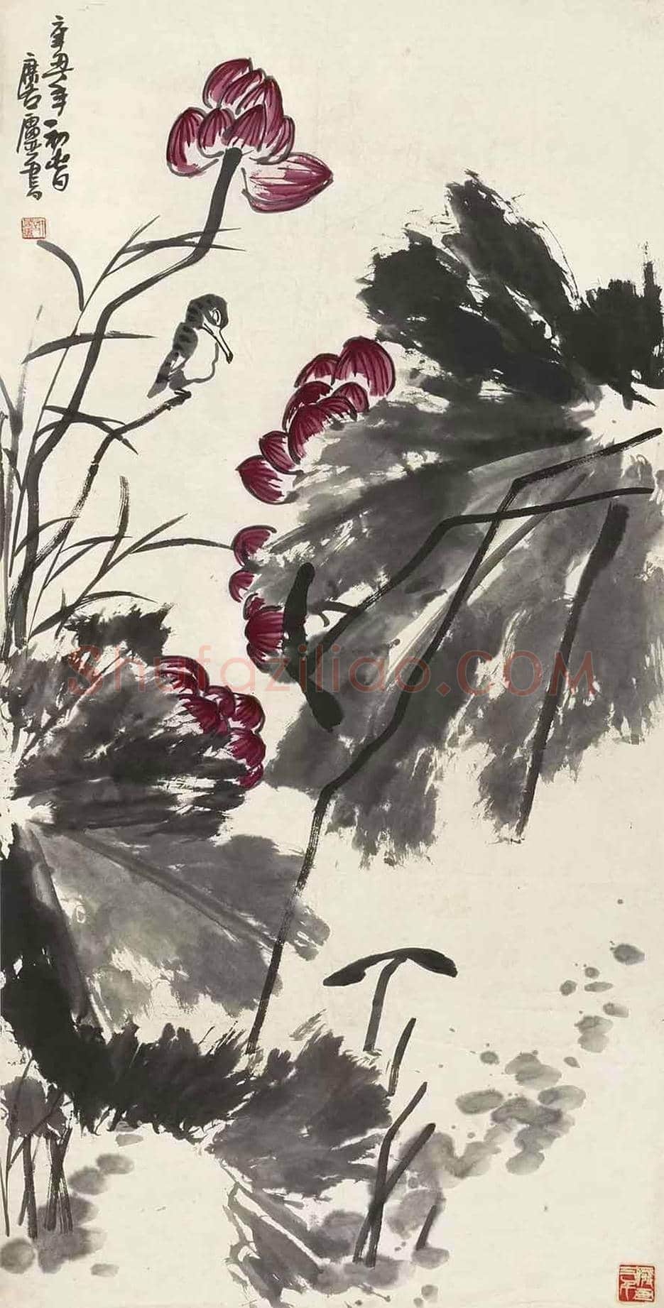 许麟庐写意花鸟作品欣赏 | 书画讲解