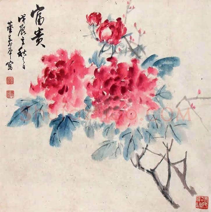 董寿平笔下的牡丹 | 书画讲解
