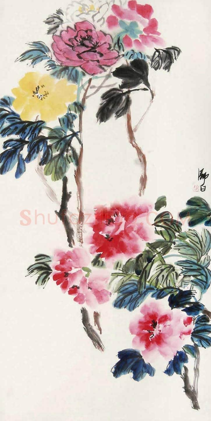 娄师白牡丹作品欣赏 | 书画学堂
