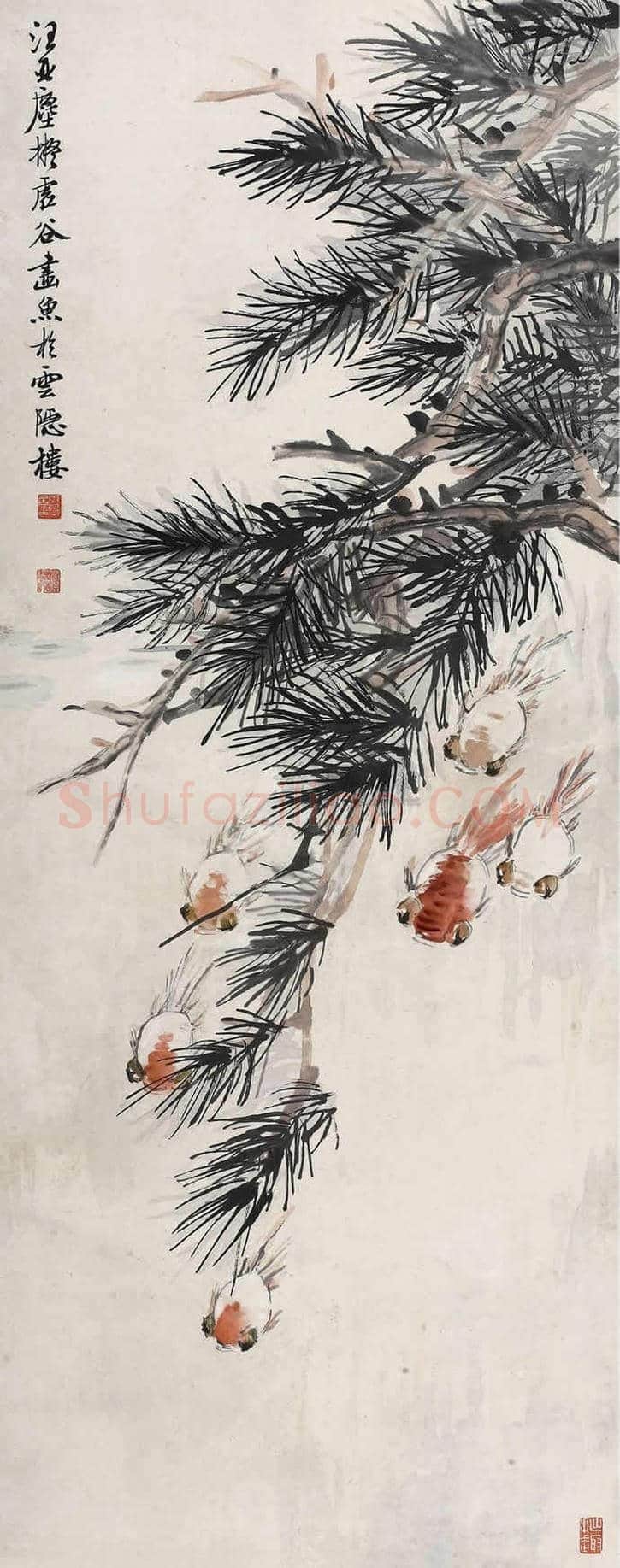 被市场低估的天才画家汪亚尘先生：金鱼作品欣赏 | 书画讲解
