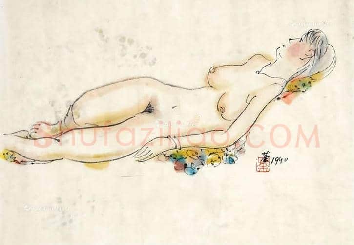 吴冠中人体绘画拍卖及欣赏 | 书画资料