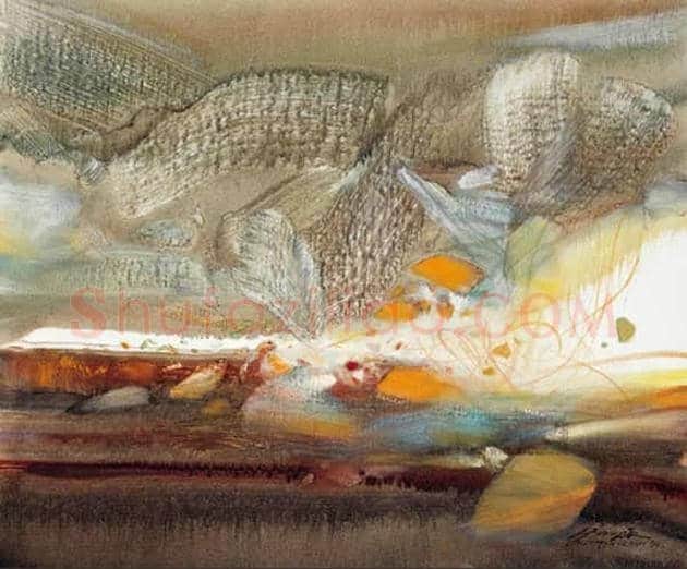 朱德群(1951-2004期间)作品欣赏 | 书画百科