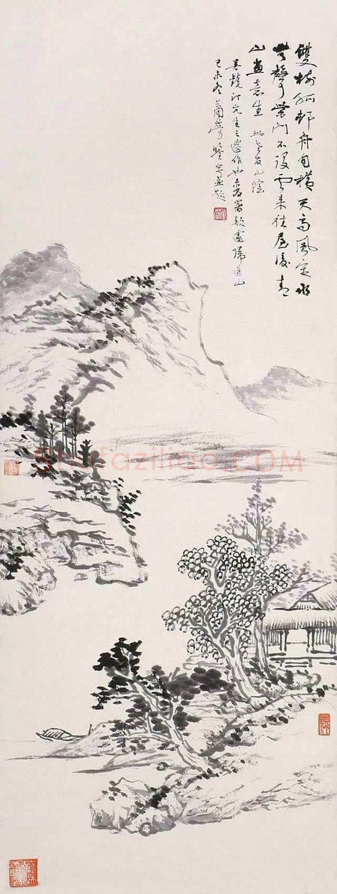 启功老师吴镜汀的山水画,堪称一流 | 书画文摘