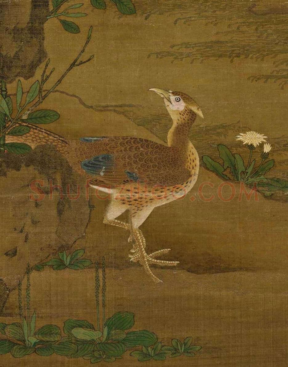 王渊《花竹锦鸡图》赏析 | 著名国画鉴赏