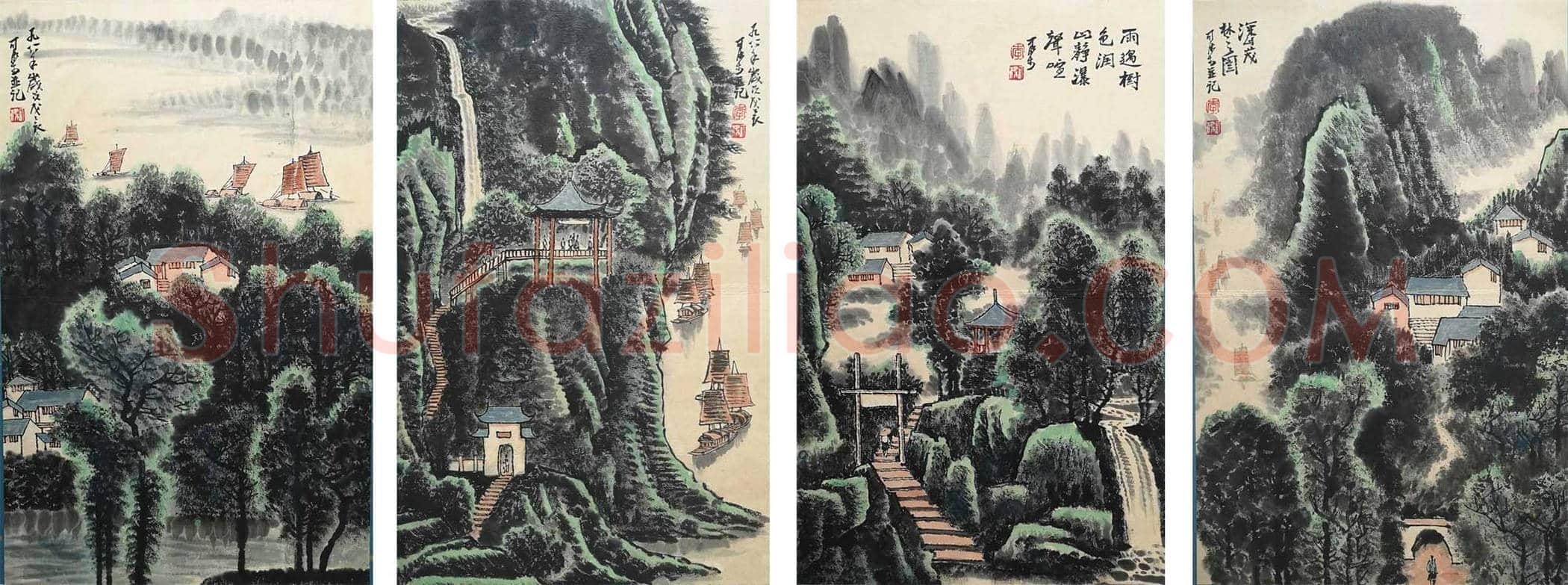 李可染山水《精品册页》，集大成之作！ | 国画图片