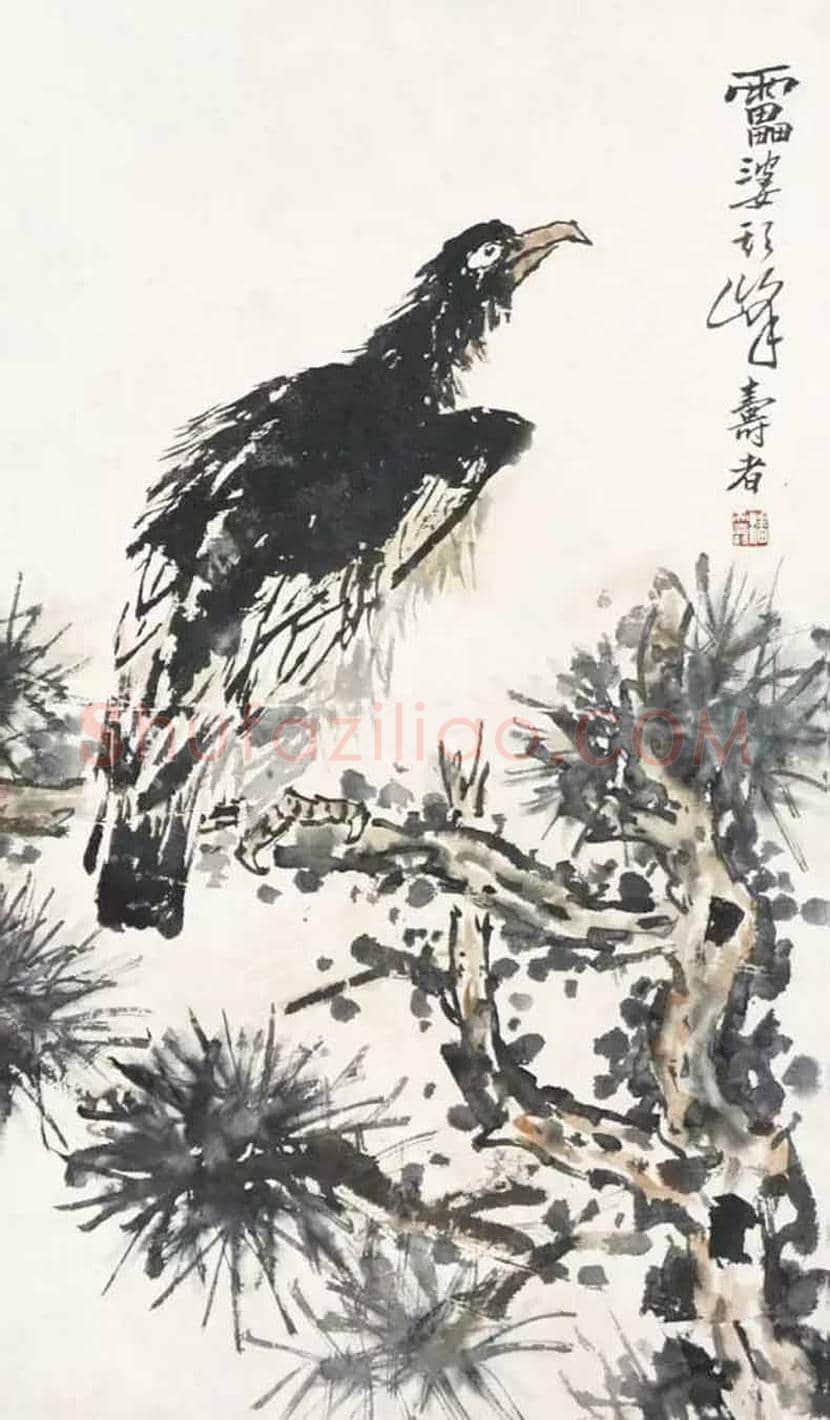 潘天寿笔下的鹰鹫图,一味霸悍! | 书画讲解