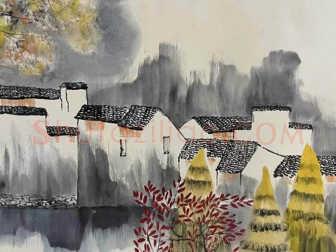 醉美江南——吴冠中《水乡秋韵》 | 国画鉴赏