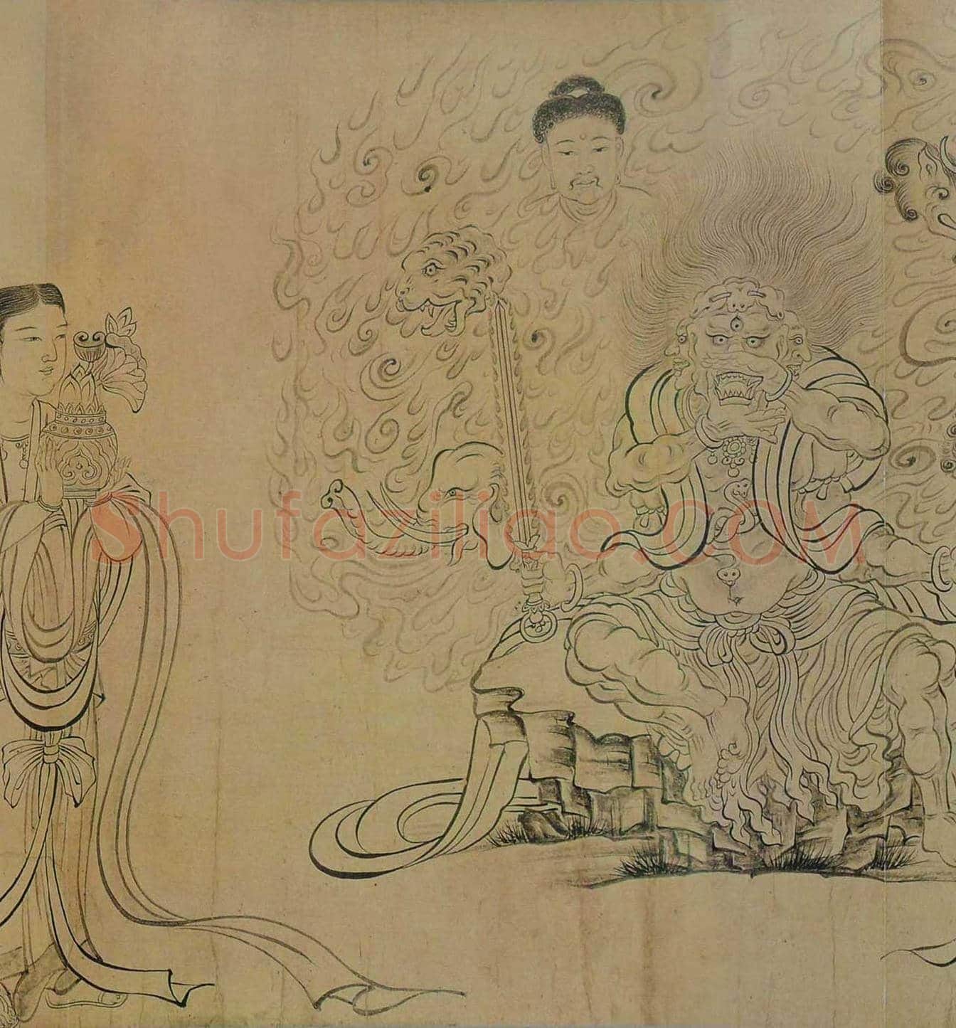 吴道子《天王送子图》欣赏 | 著名国画鉴赏