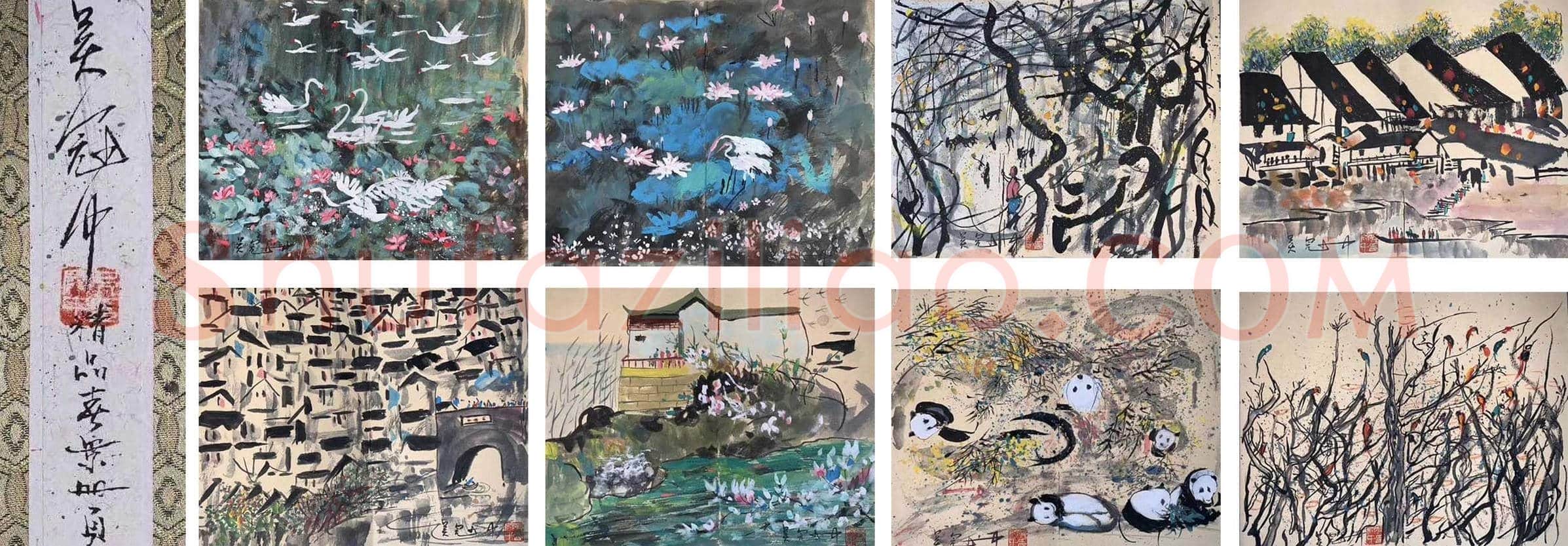 吴冠中精品《春景册页》,至尊罕见! | 国画作品
