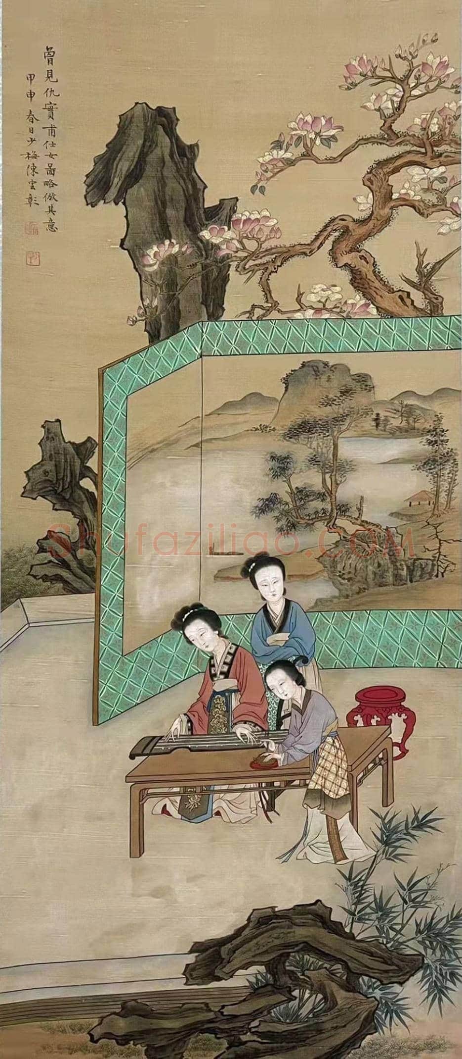 陈少梅《 屏风仕女图》惊艳现世,绝美臻品 | 国画赏析