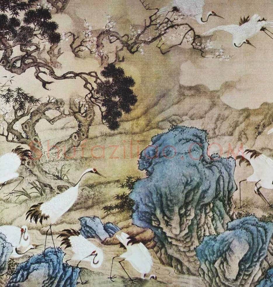 边景昭《百鹤图卷》高清大图欣赏 | 著名国画鉴赏