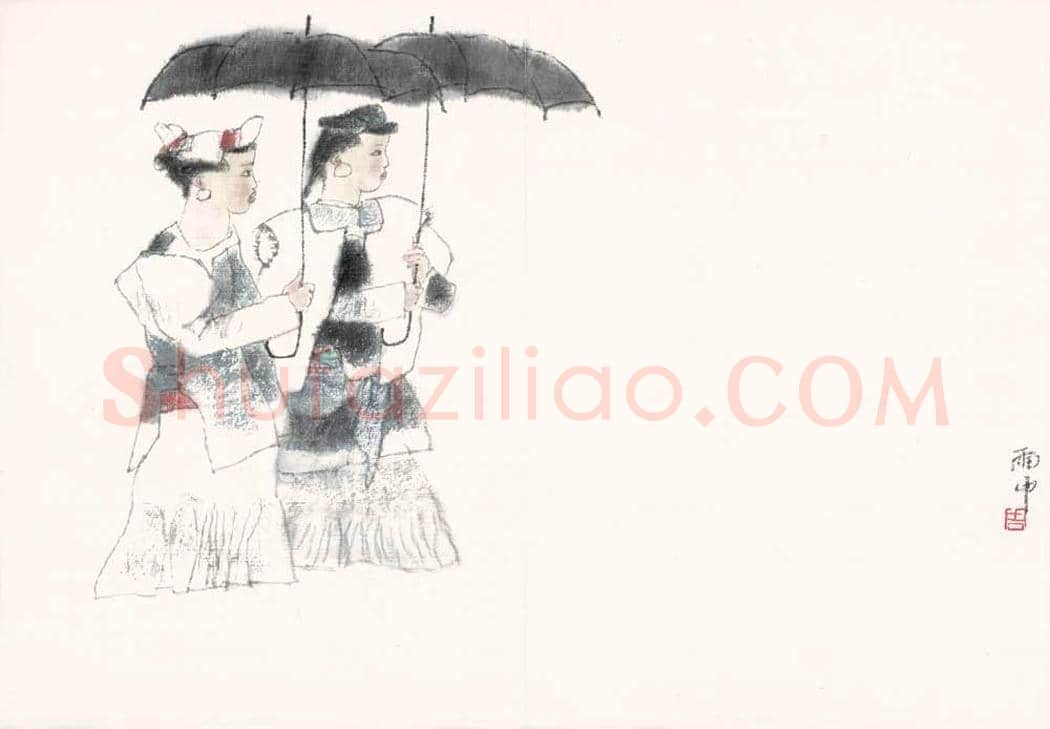 周思聪人物册页图赏 | 著名国画欣赏