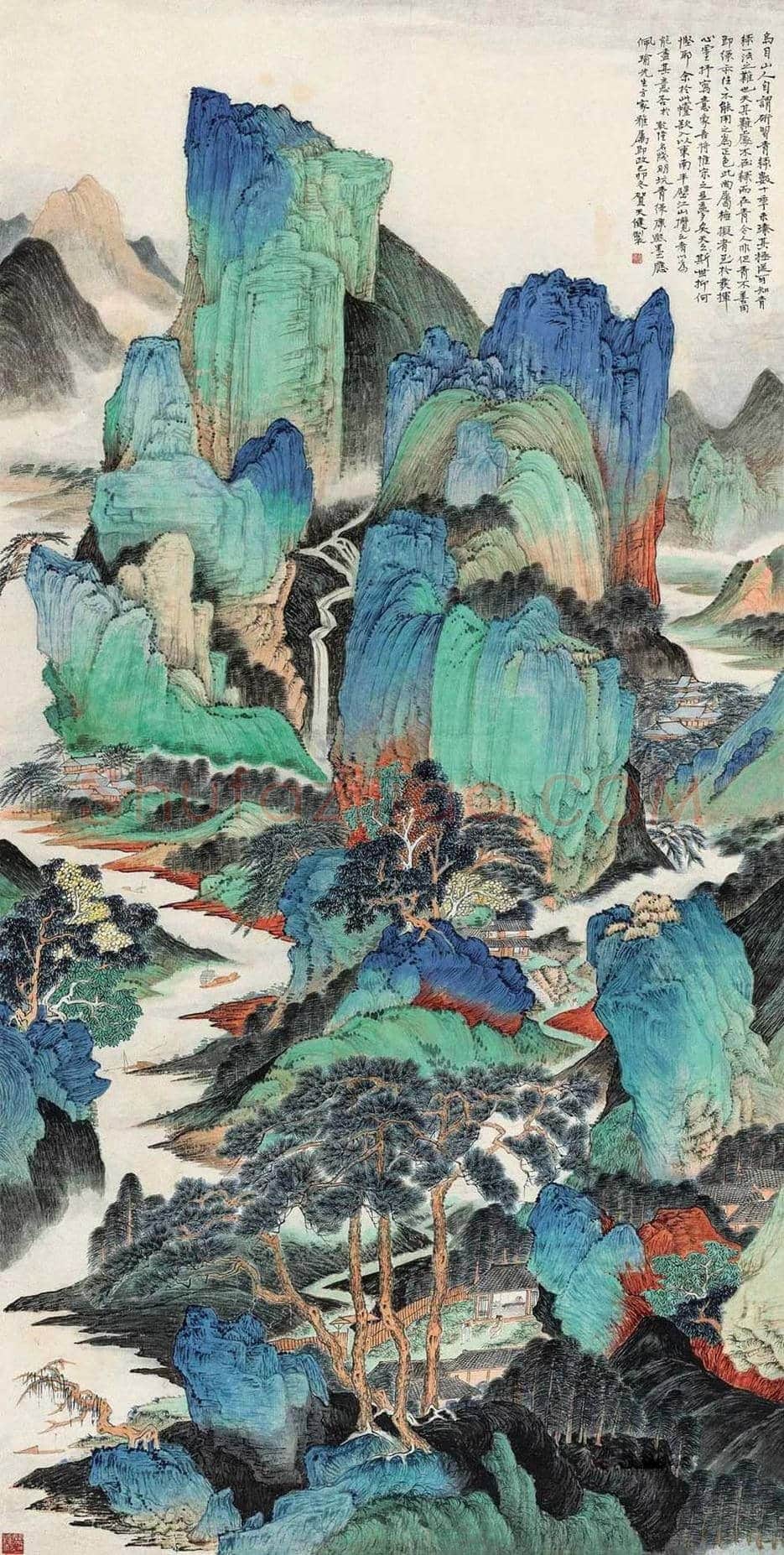 贺天健作品价格，多少钱一平尺？ | 书画常识