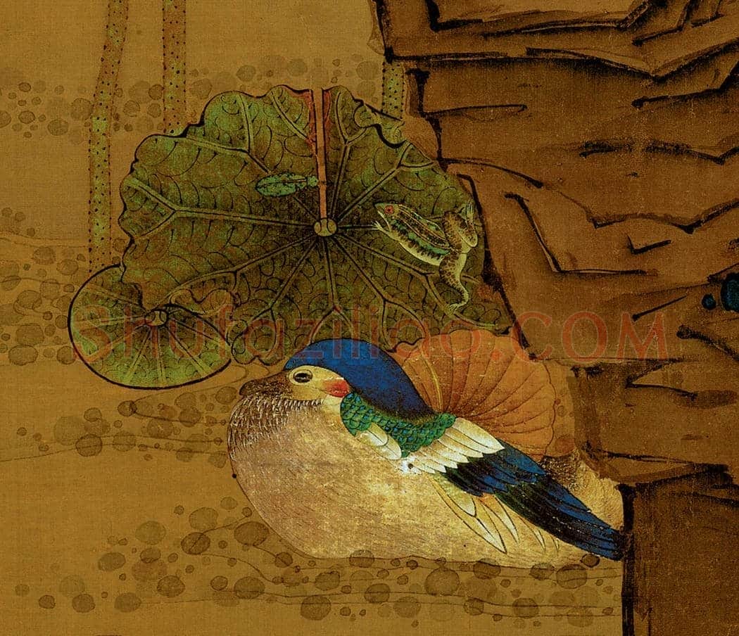 陈洪绶《荷花鸳鸯图》欣赏 | 传世国画作品