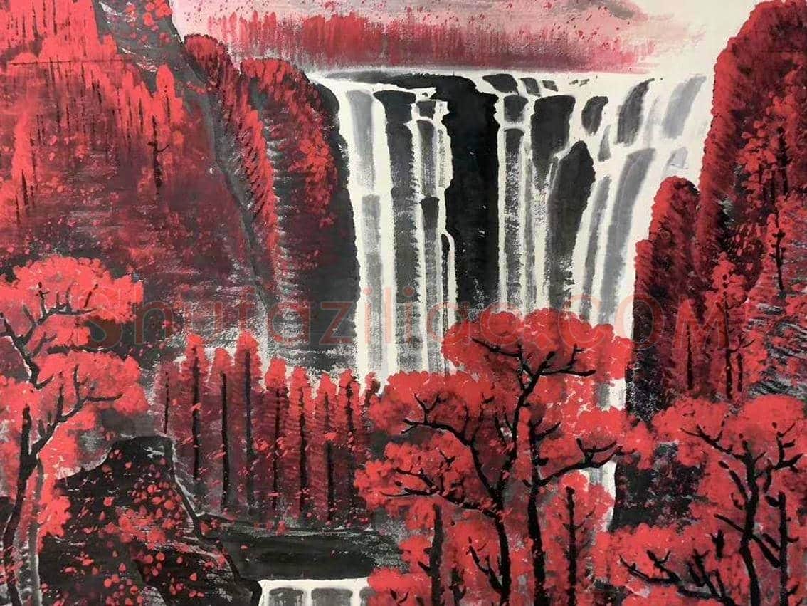 李可染横幅《万山红遍》，首度面世 | 国画作品