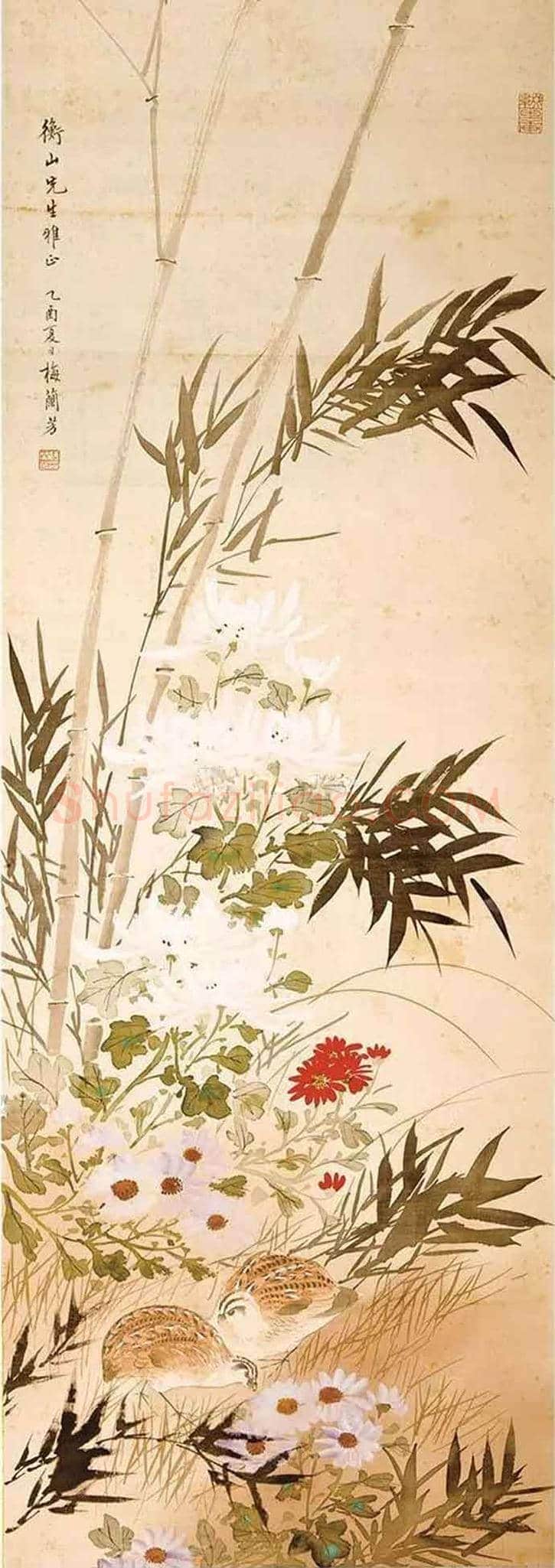 梅兰芳作品《梅兰拳石图》，柔美秀丽 | 国画赏析