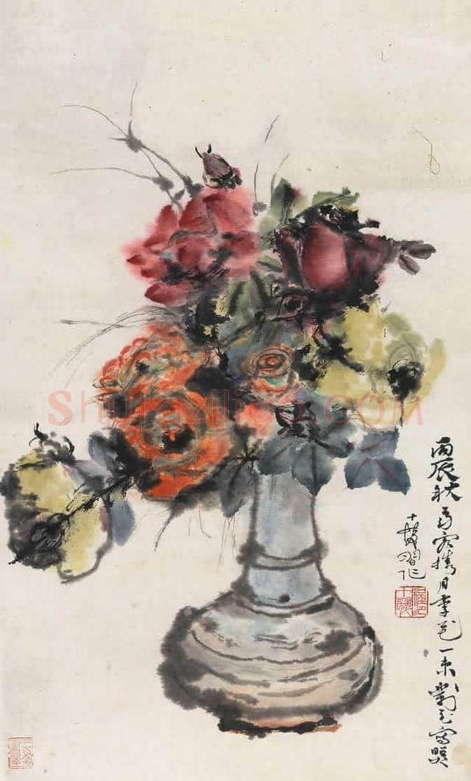 程十发瓶花图作品欣赏 | 书画资料