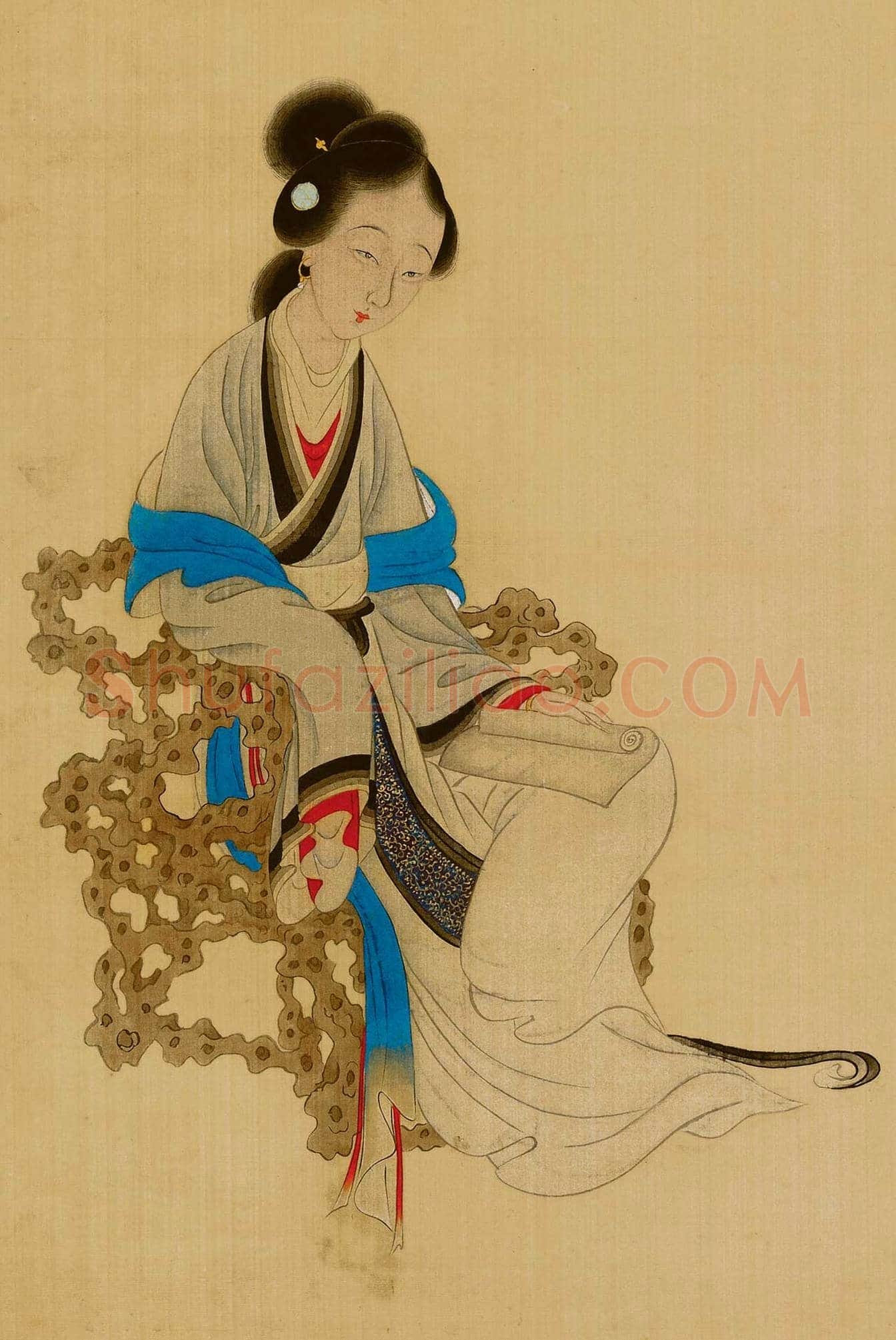 改琦仕女画《元机诗意图》欣赏 | 书画常识