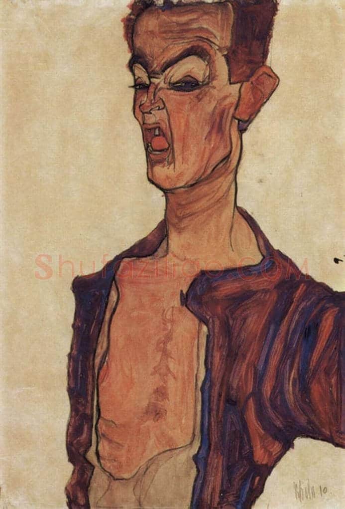 埃贡·席勒作品欣赏 | 书画学堂