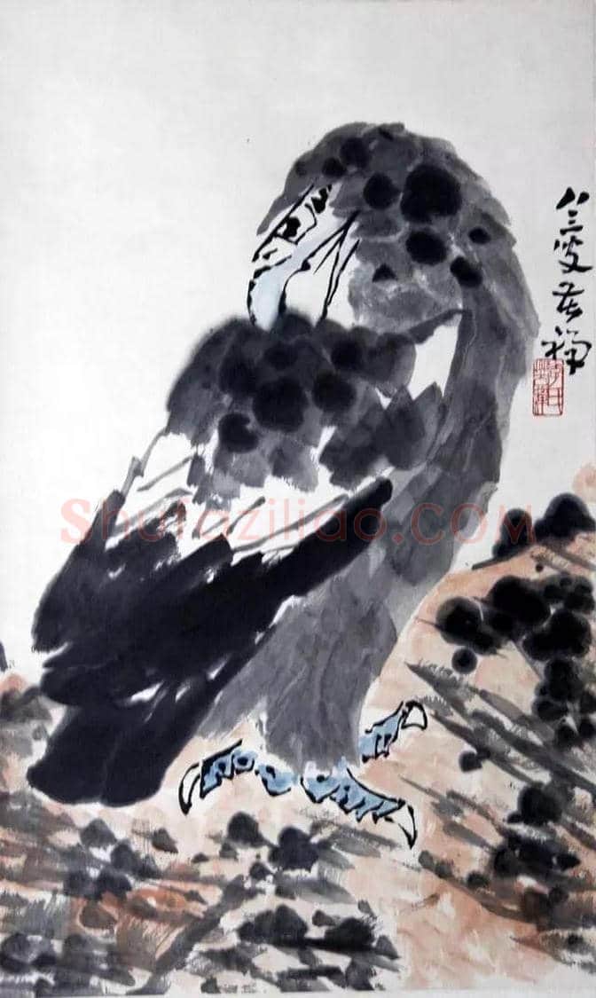 齐白石、李苦禅师徒二人画鹰，各有千秋！ | 书画资料