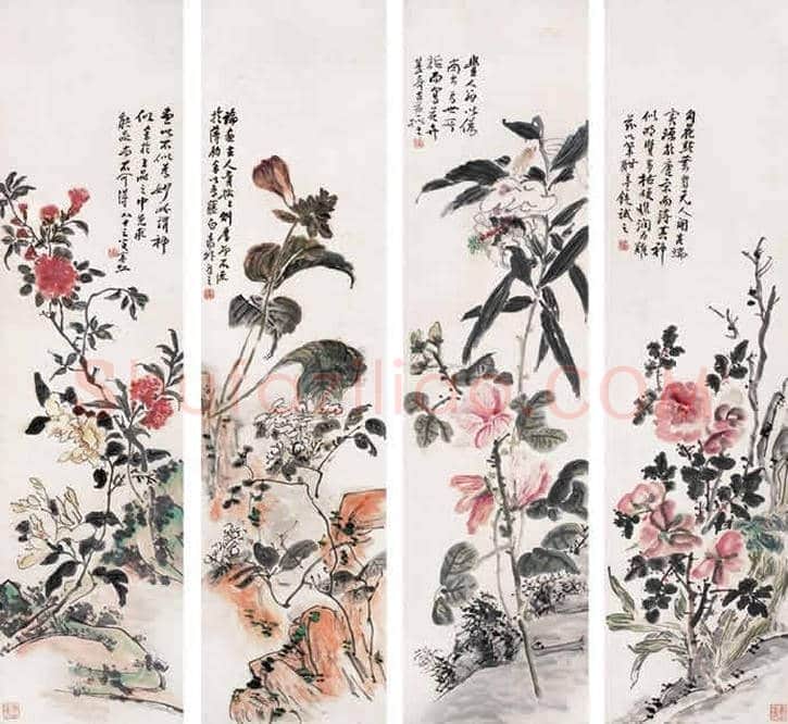 黄宾虹花卉作品拍卖及欣赏 | 书画常识