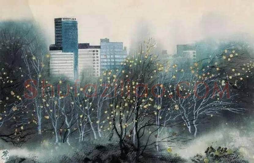 吴冠中水彩画作品欣赏 | 书画文摘